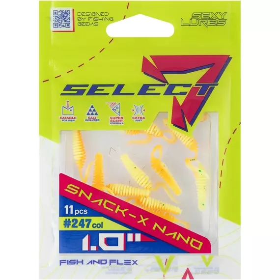 Силікон Select Snack-X Nano 1" #247 (11шт/уп), Довжина силікону: 1" (2.54 см), Колір силікону: 247, фото , изображение 2